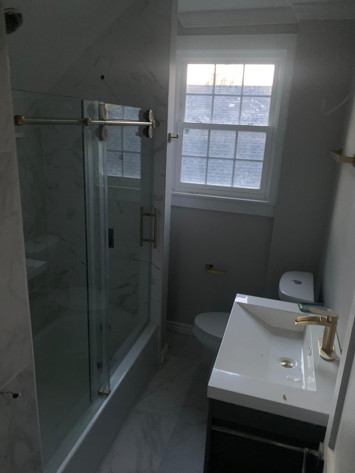 Glass installation and modern interior design