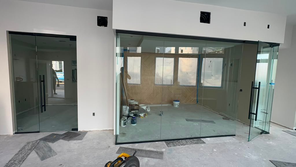 Contemporary glass storefront